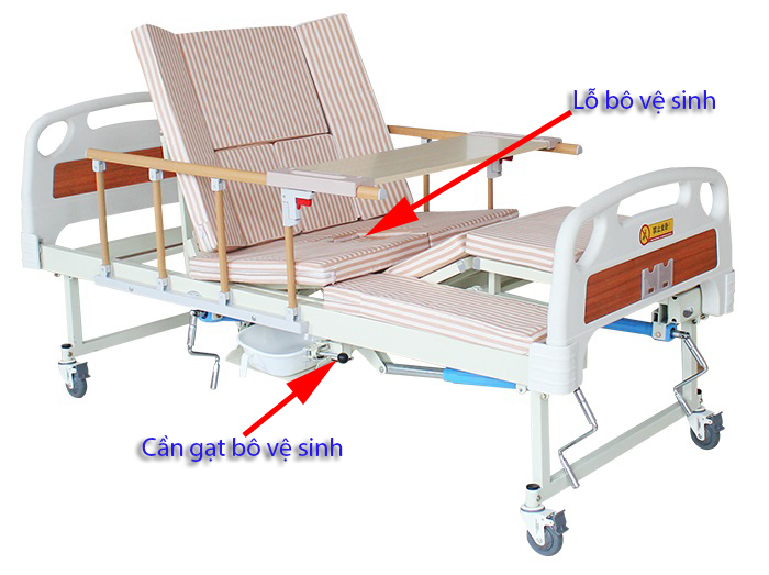 Giường y tế 3 tay quay phù hợp cho người bệnh