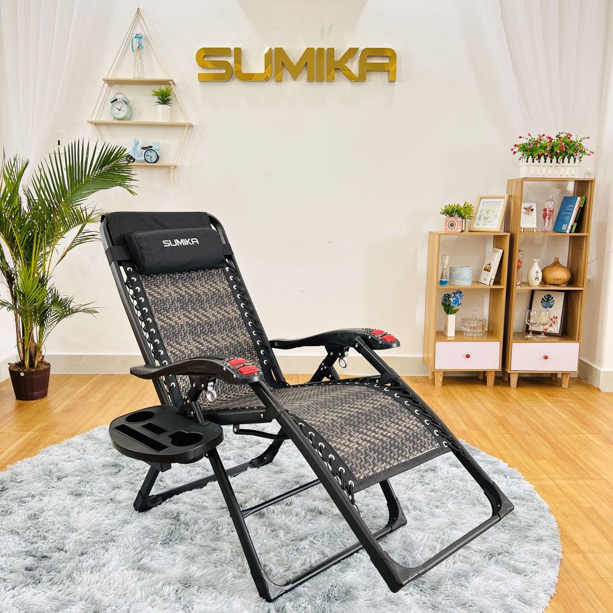Ghế xếp thư giãn SUMIKA 636A, lưới vân mây