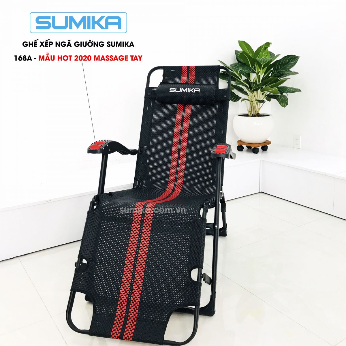 Ghế xếp thư giãn ngã giường SUMIKA 168A