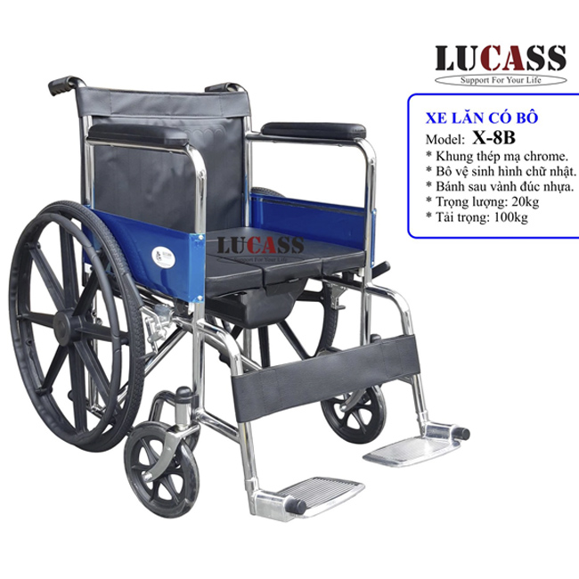Xe lăn có bô bánh mâm lucass X-8B