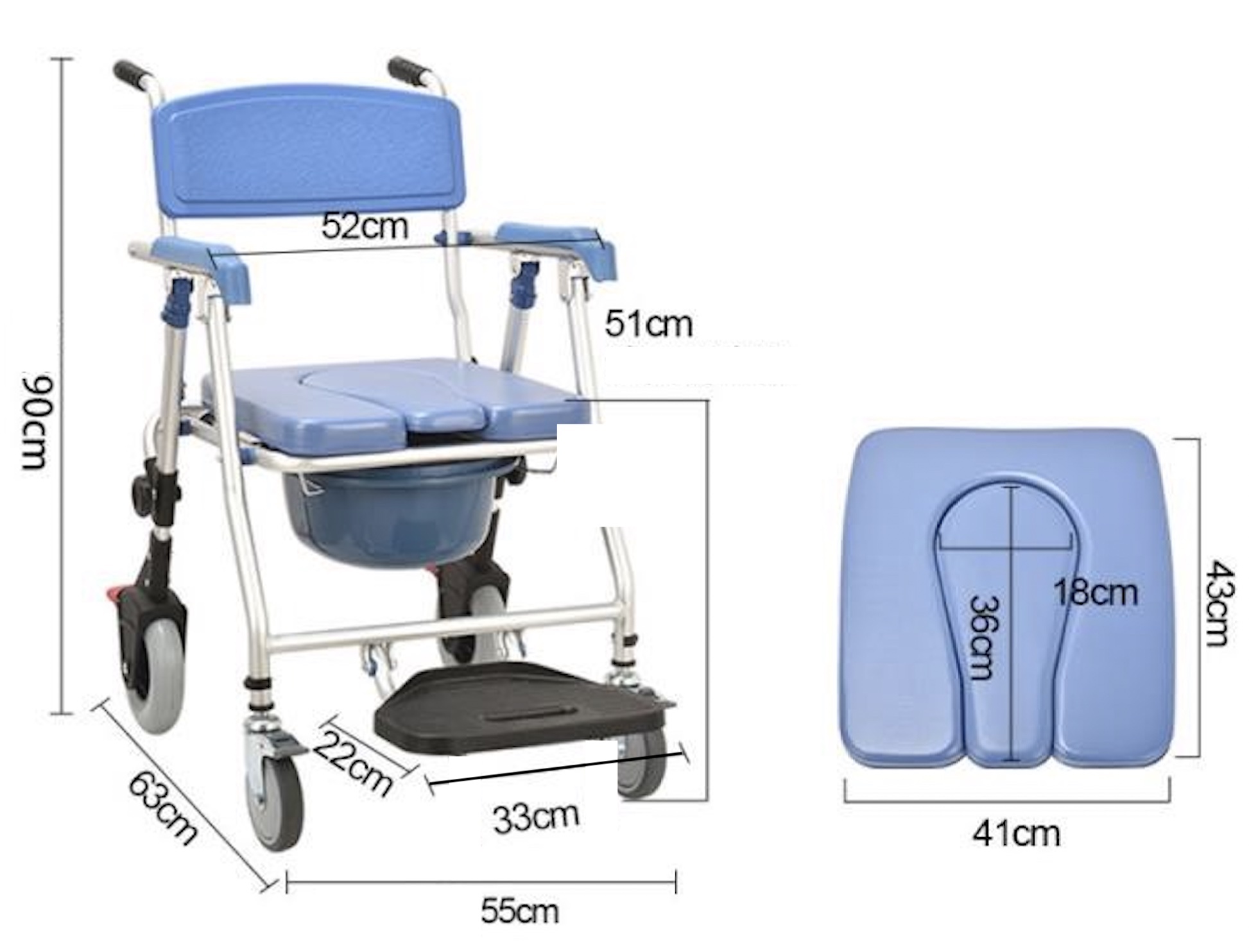 GHẾ BÔ GHẾ TẮM XE LĂN GBM-016