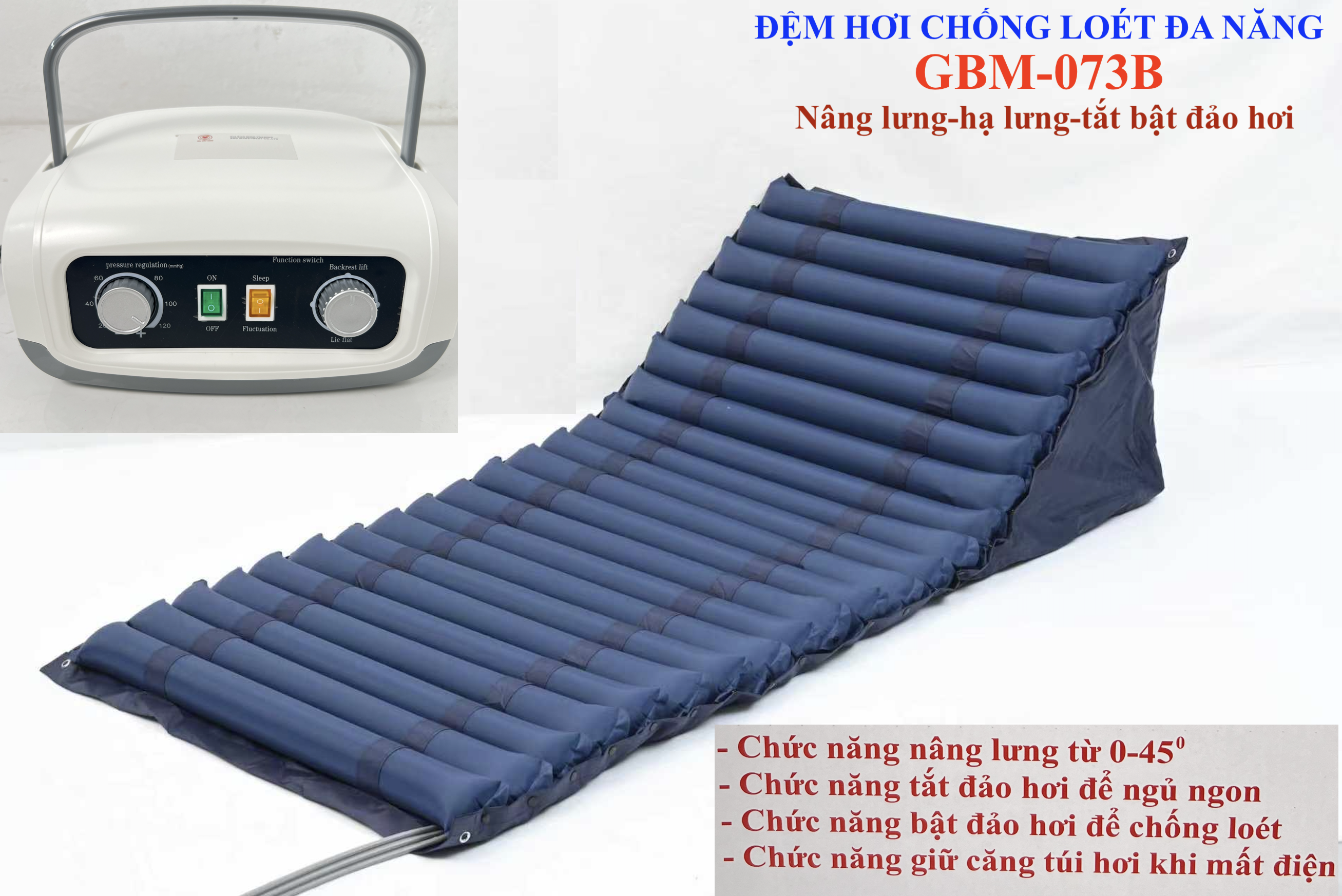 Nệm hơi chống loét nâng lưng GBM-073B